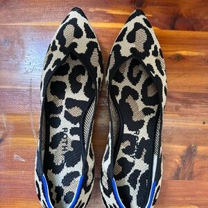 Rothy's Black and Tan Leopard Flats